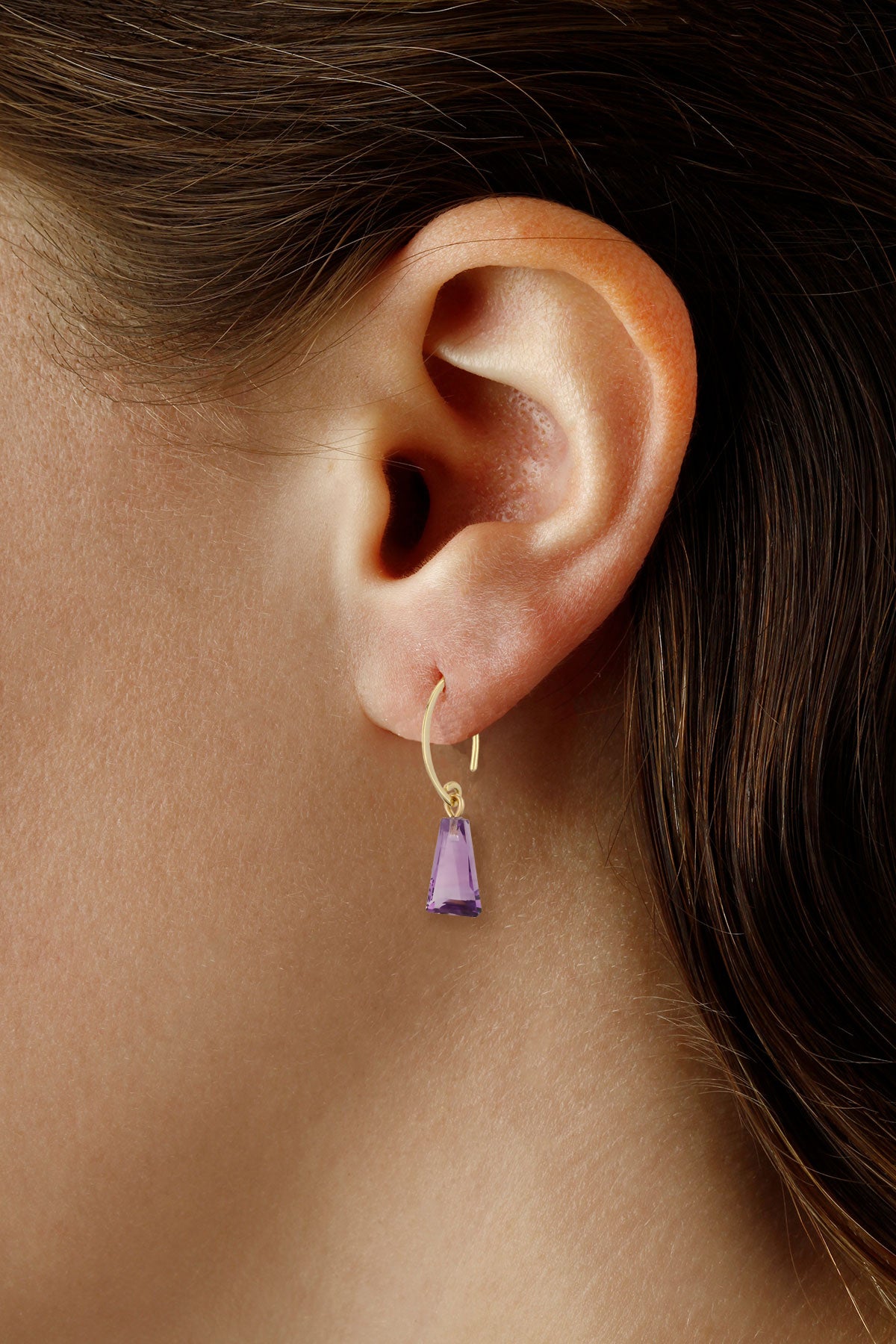 Trapezoid Amethyst Sweep Dangle