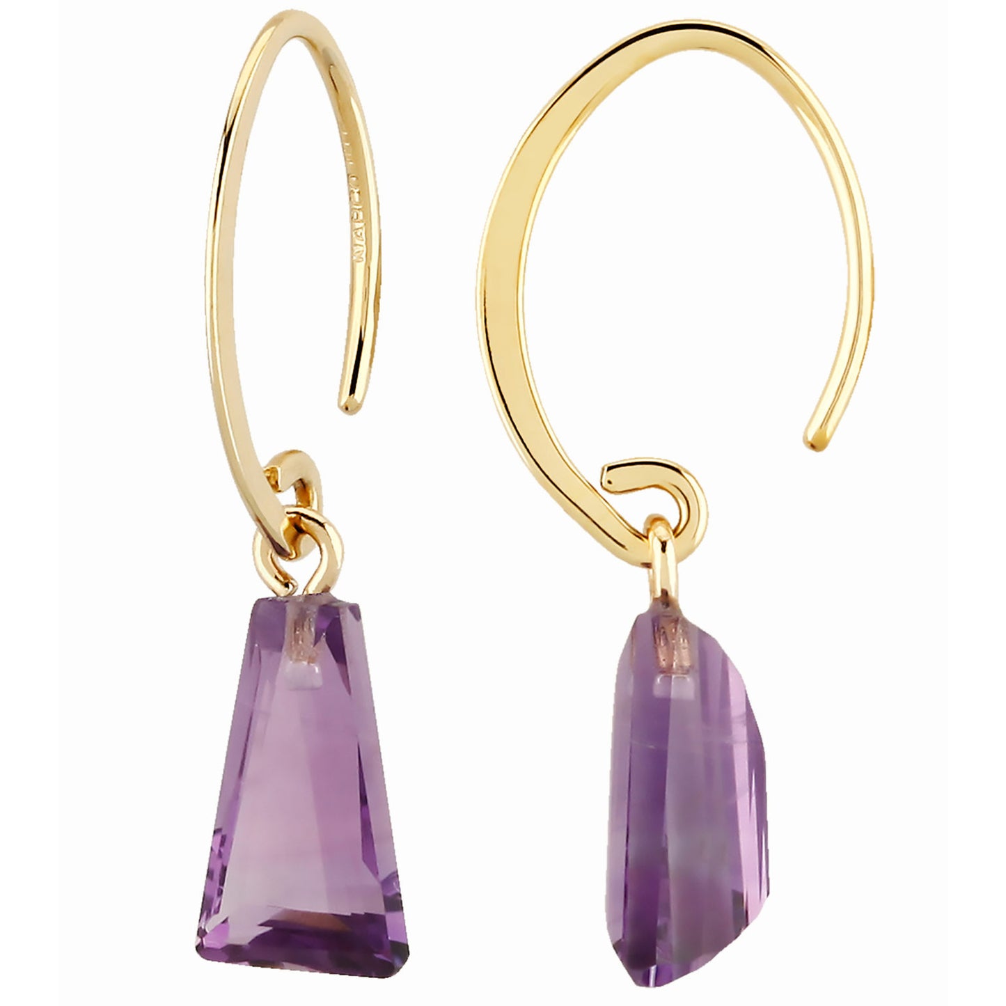 Trapezoid Amethyst Sweep Dangle