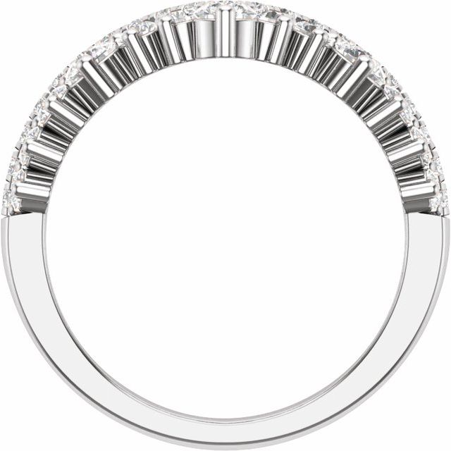 Double Row Contour Diamond Ring