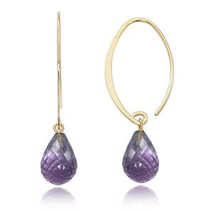 Amethyst Sweep Dangle Earrings