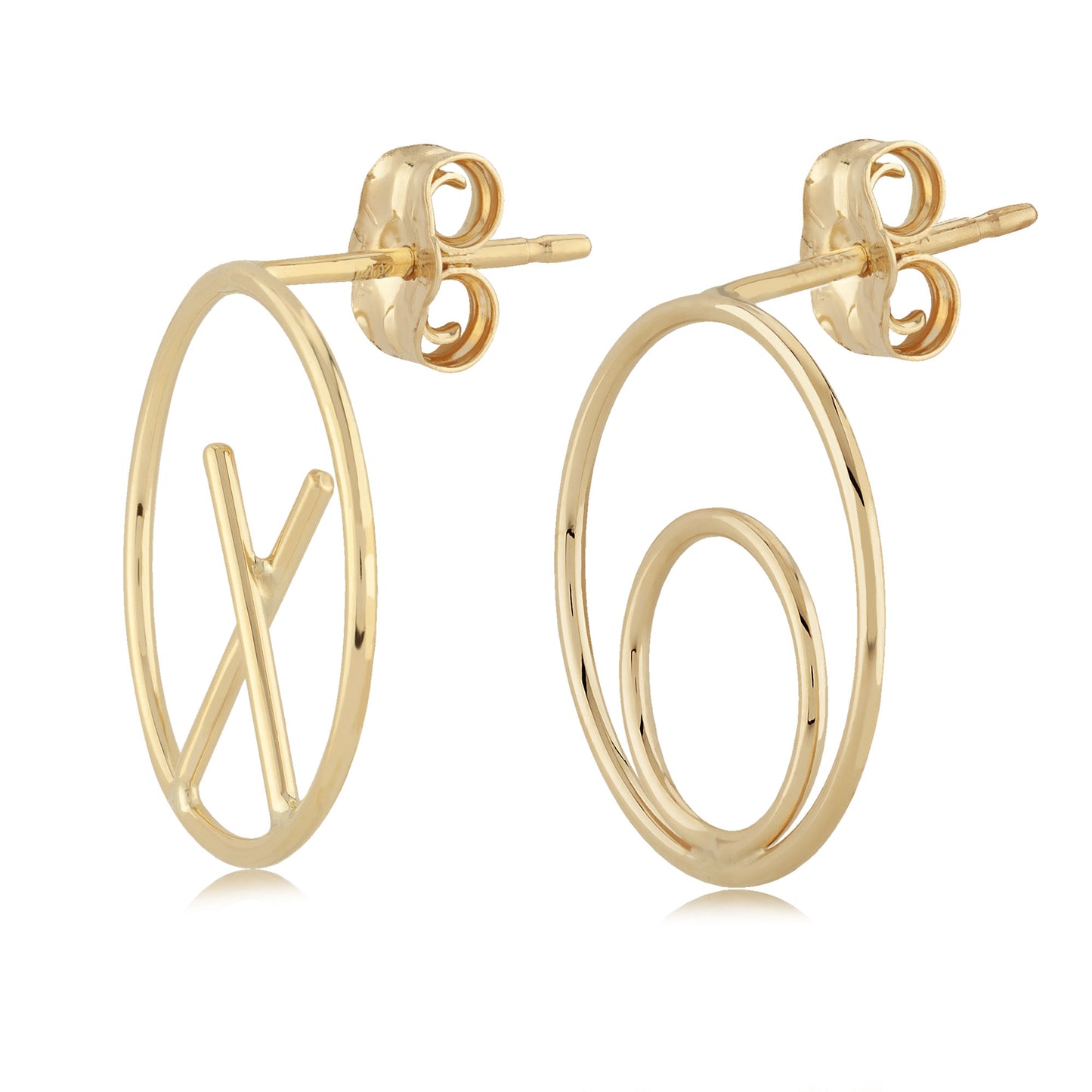 14k XO Studs