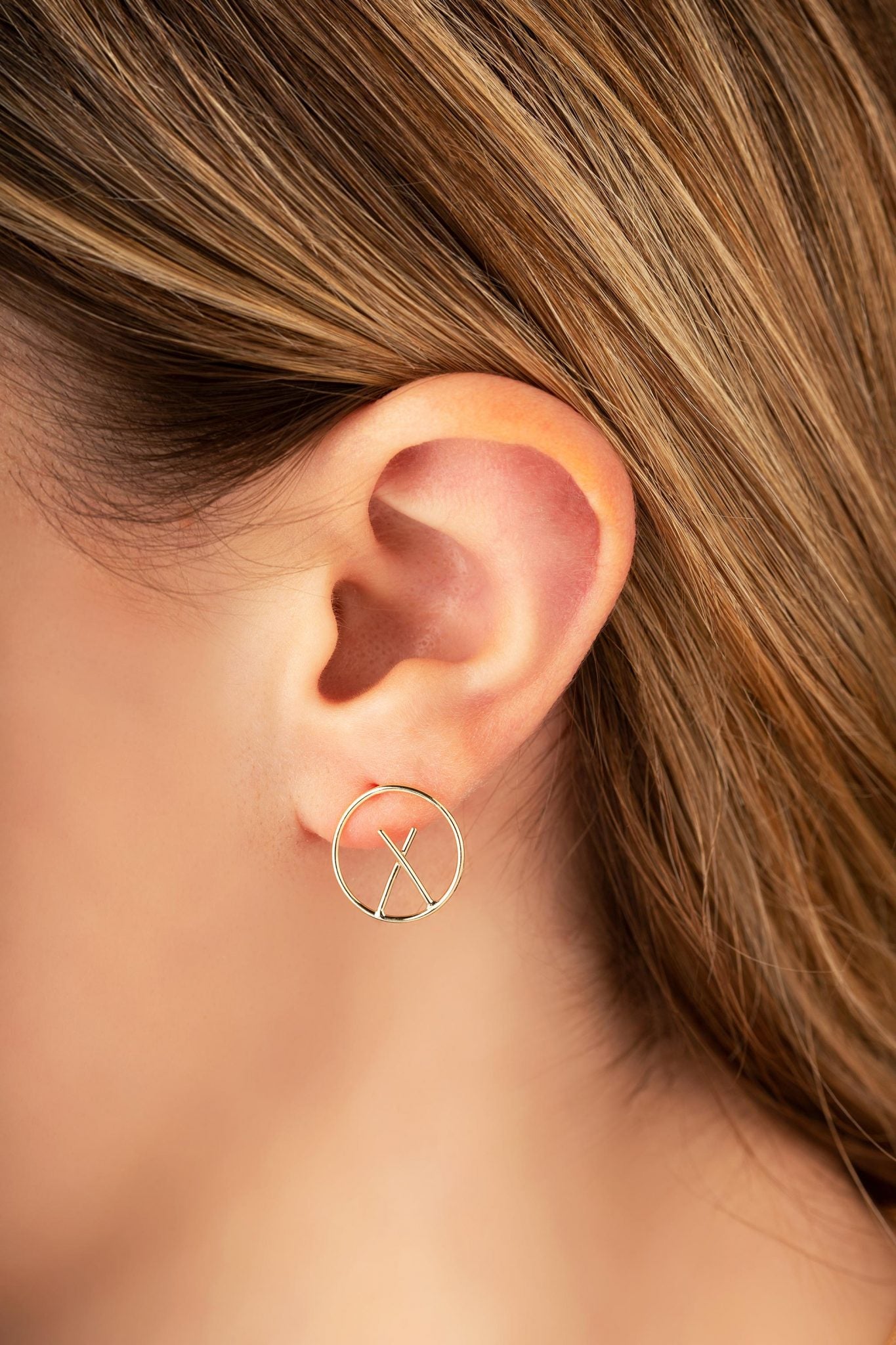 14k XO Studs
