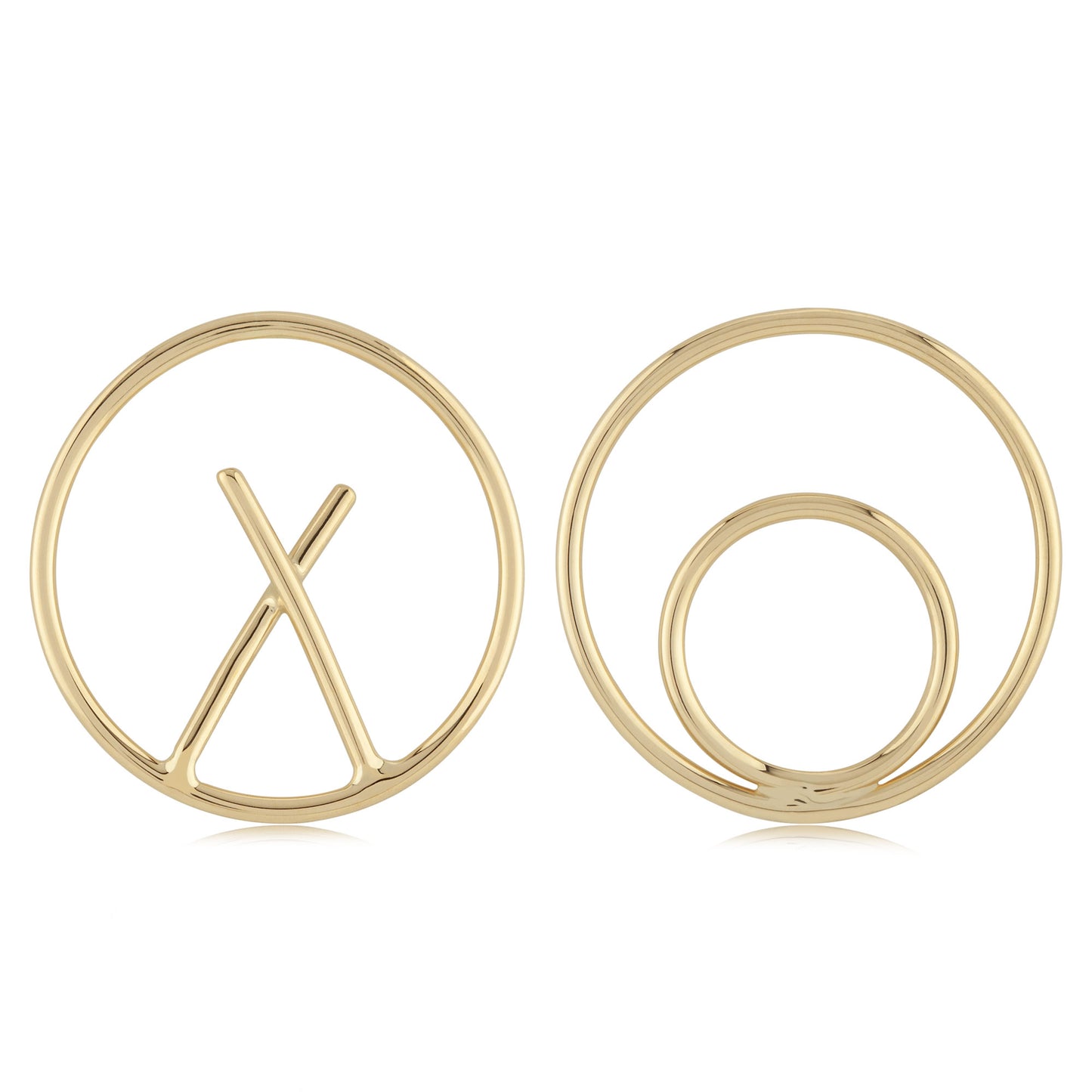 14k XO Studs