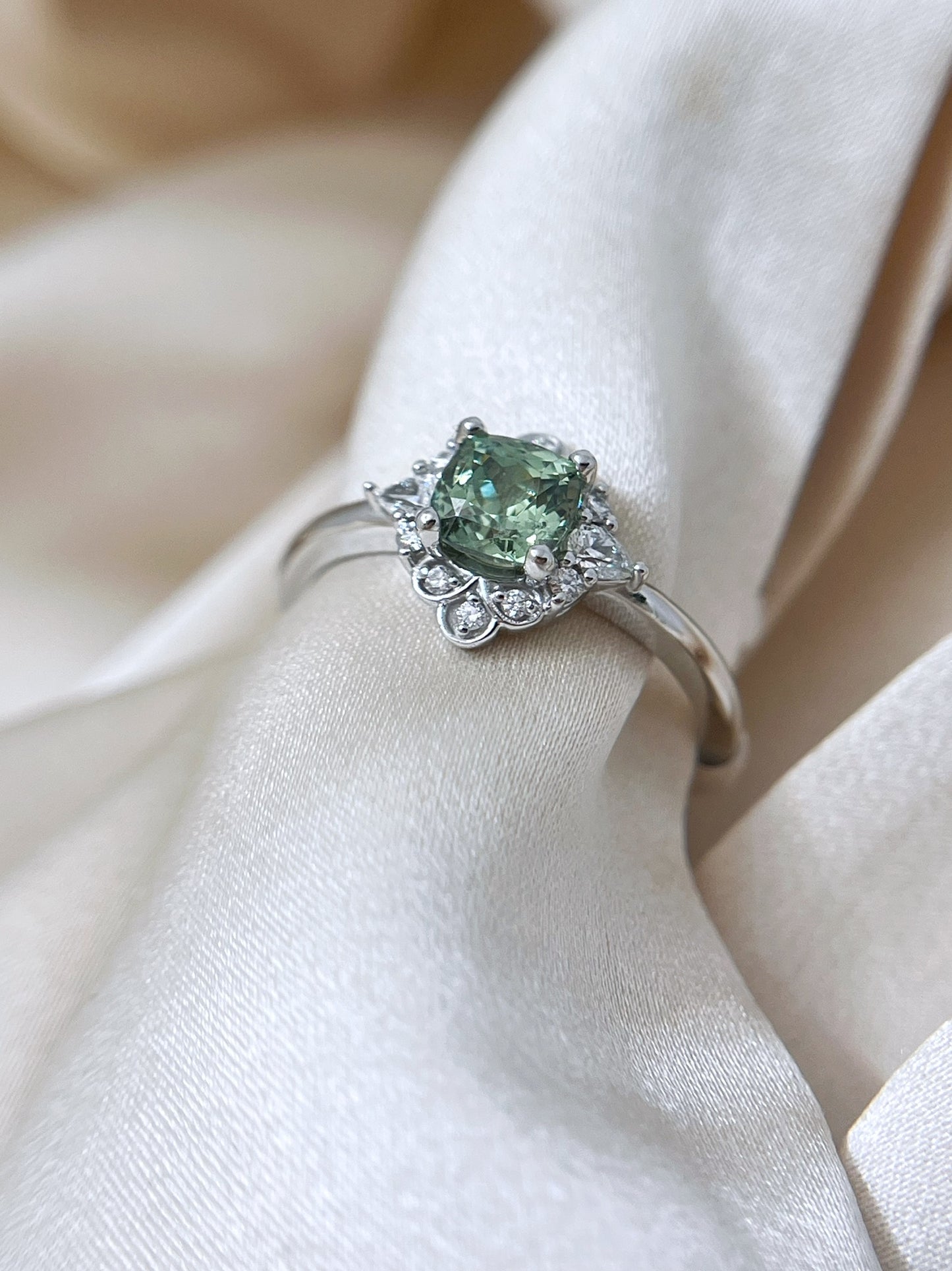Demantoid Garnet Ring