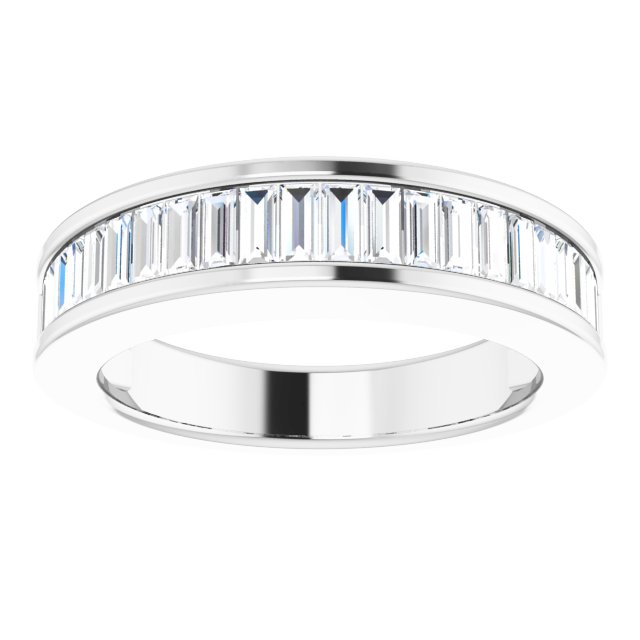 Channel Set Baguette Lab Grown Wedding Ring