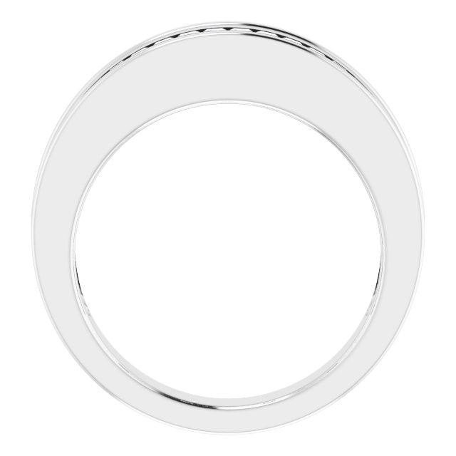 Channel Set Baguette Lab Grown Wedding Ring