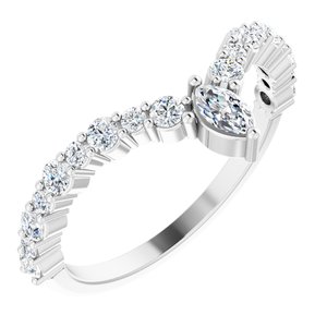 Contour "V" Diamond Ring