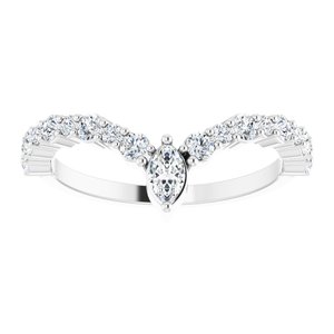 Contour "V" Diamond Ring