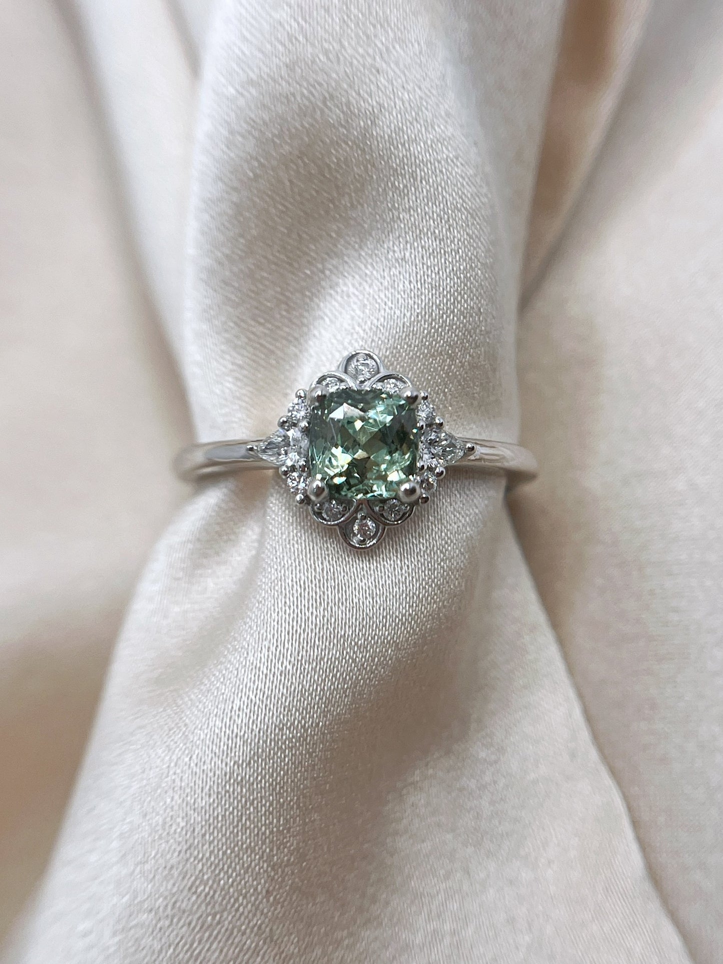 Demantoid Garnet Ring