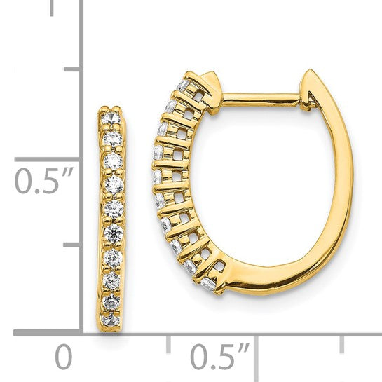 Natural Diamond Hinged Hoop Earrings