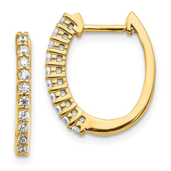 Natural Diamond Hinged Hoop Earrings