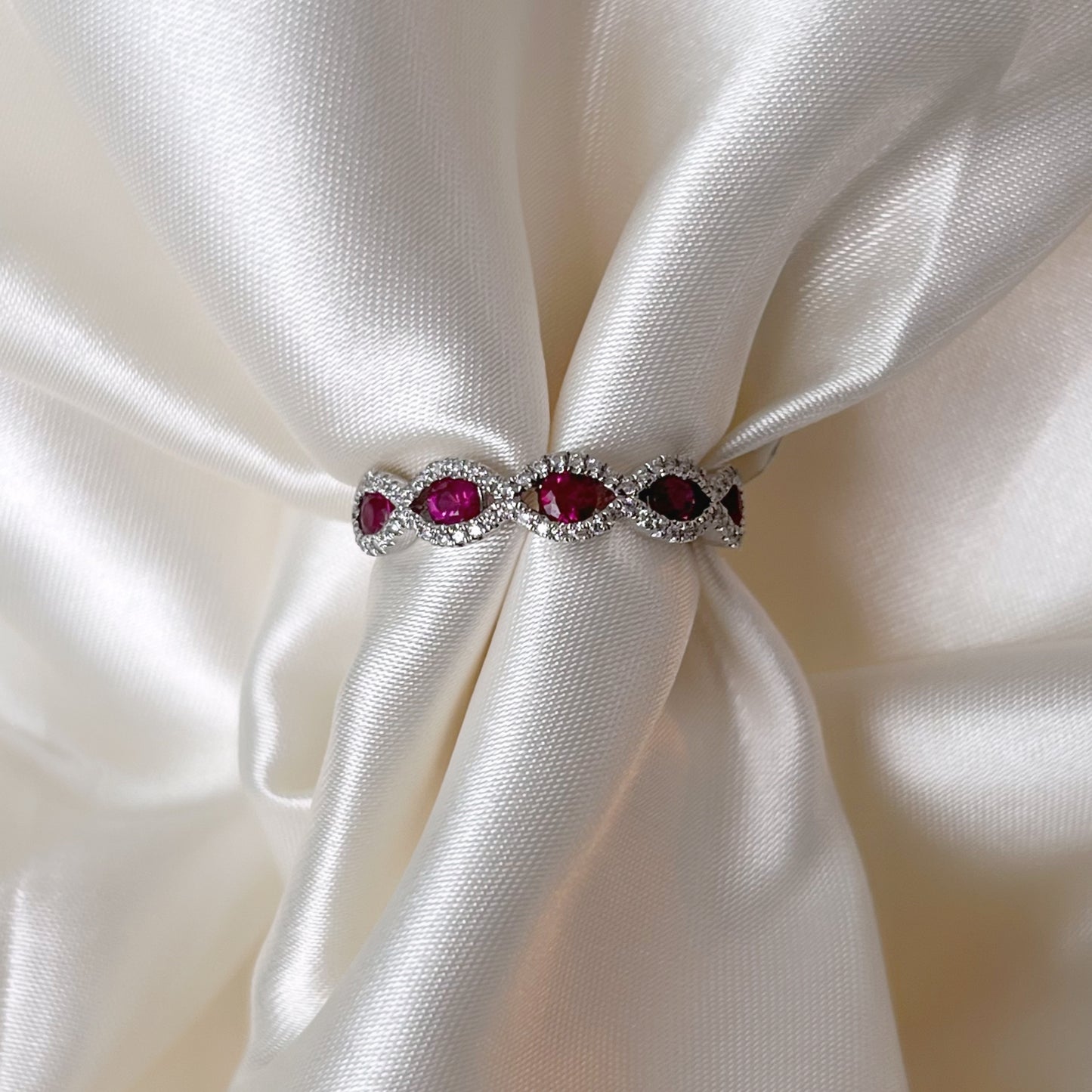 Ruby and Diamond Anniversary Ring
