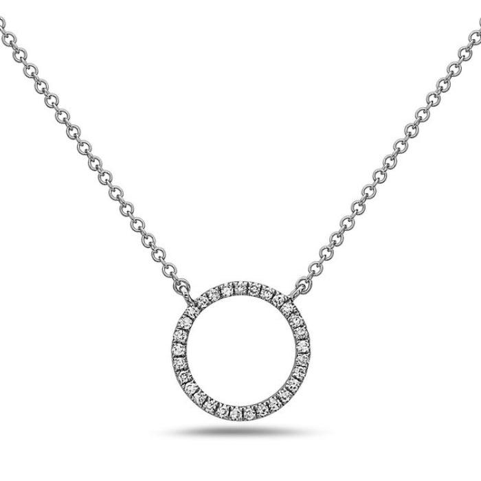 Dainty Diamond Circle Necklace