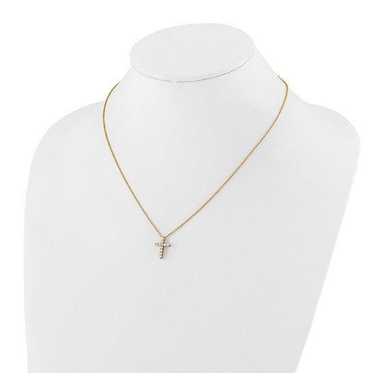Lab Grown Diamond Cross Necklace