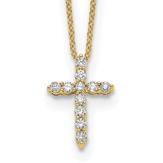 Lab Grown Diamond Cross Necklace