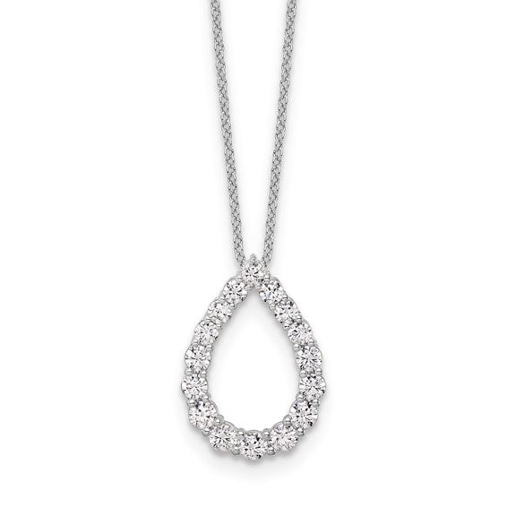 Open Pear Lab Diamond Necklace