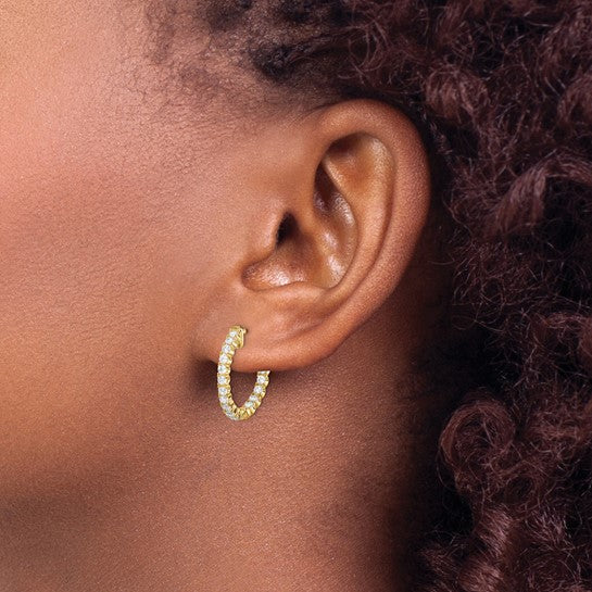 Gold Plated In + Out Huggie Hoops
