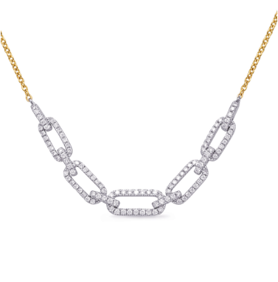 Diamond Two Tone Diamond Chain Necklace