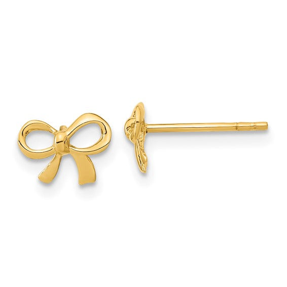 14k Bow Studs