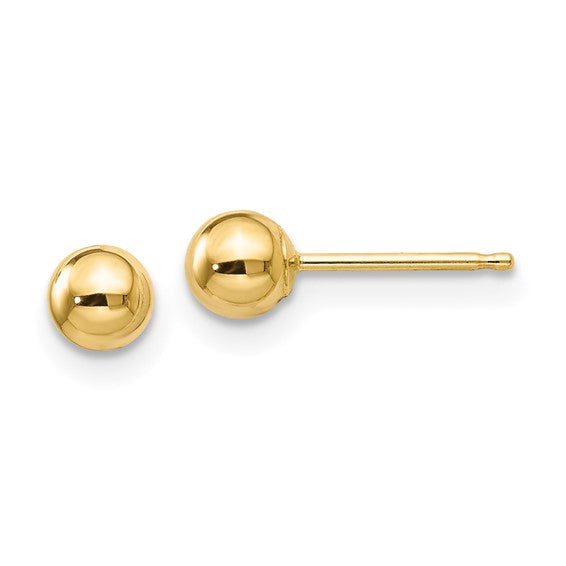 14k Gold Ball Studs