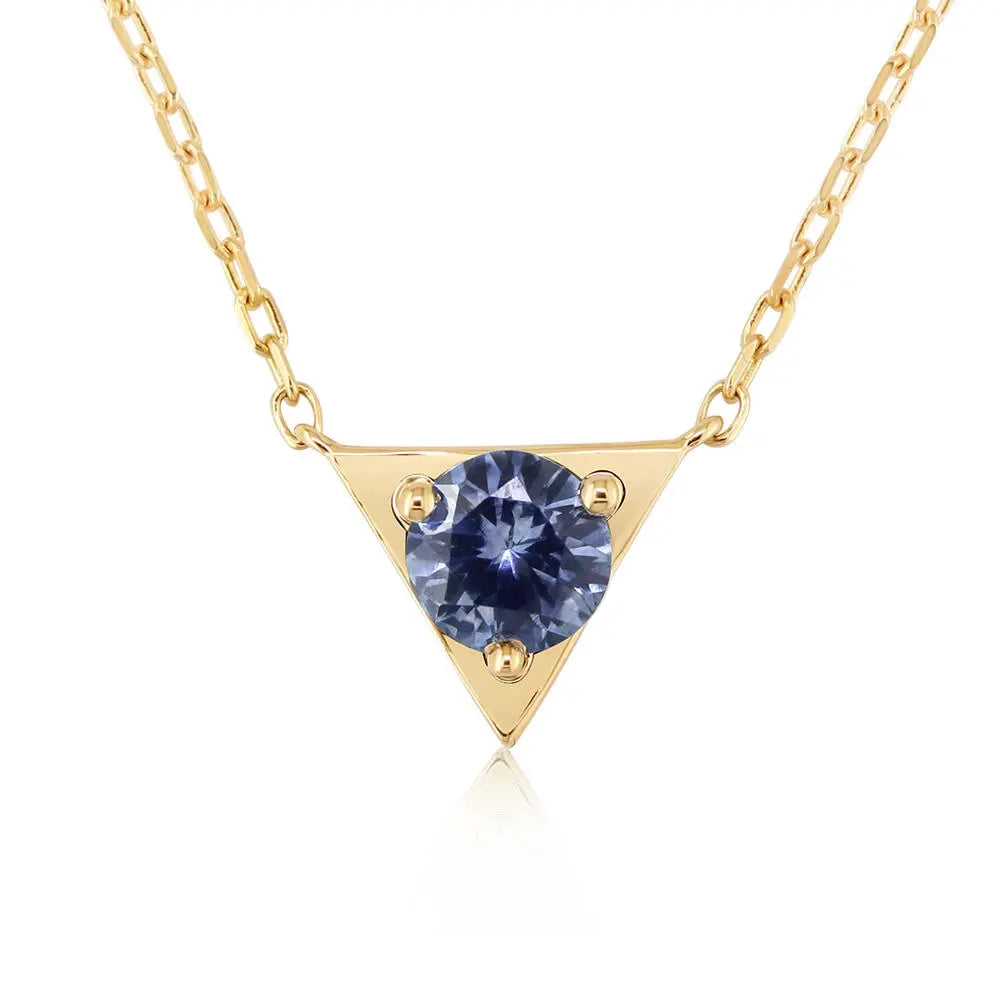 Montana Sapphire Triangle Necklace