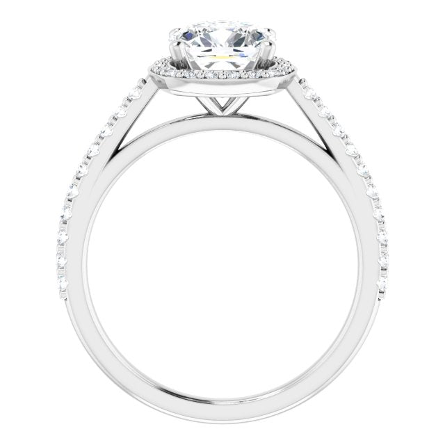 Katie Accented Engagement Ring with Halo