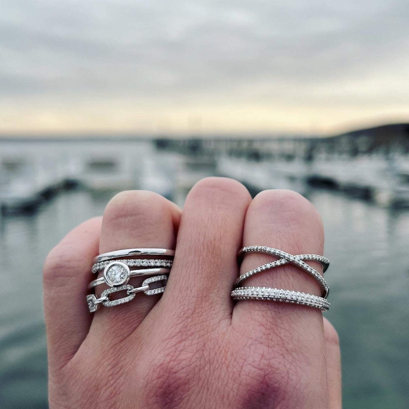 Three Sided Anniversary Ring