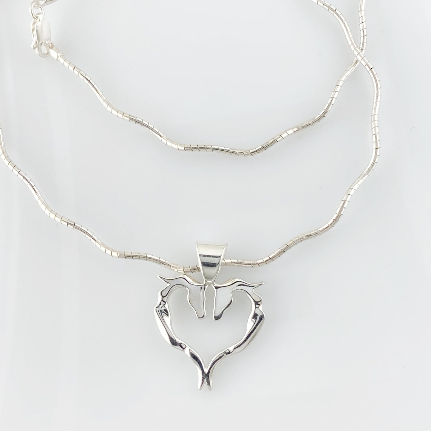 Ribbon Heart Pendant - Symmetrical