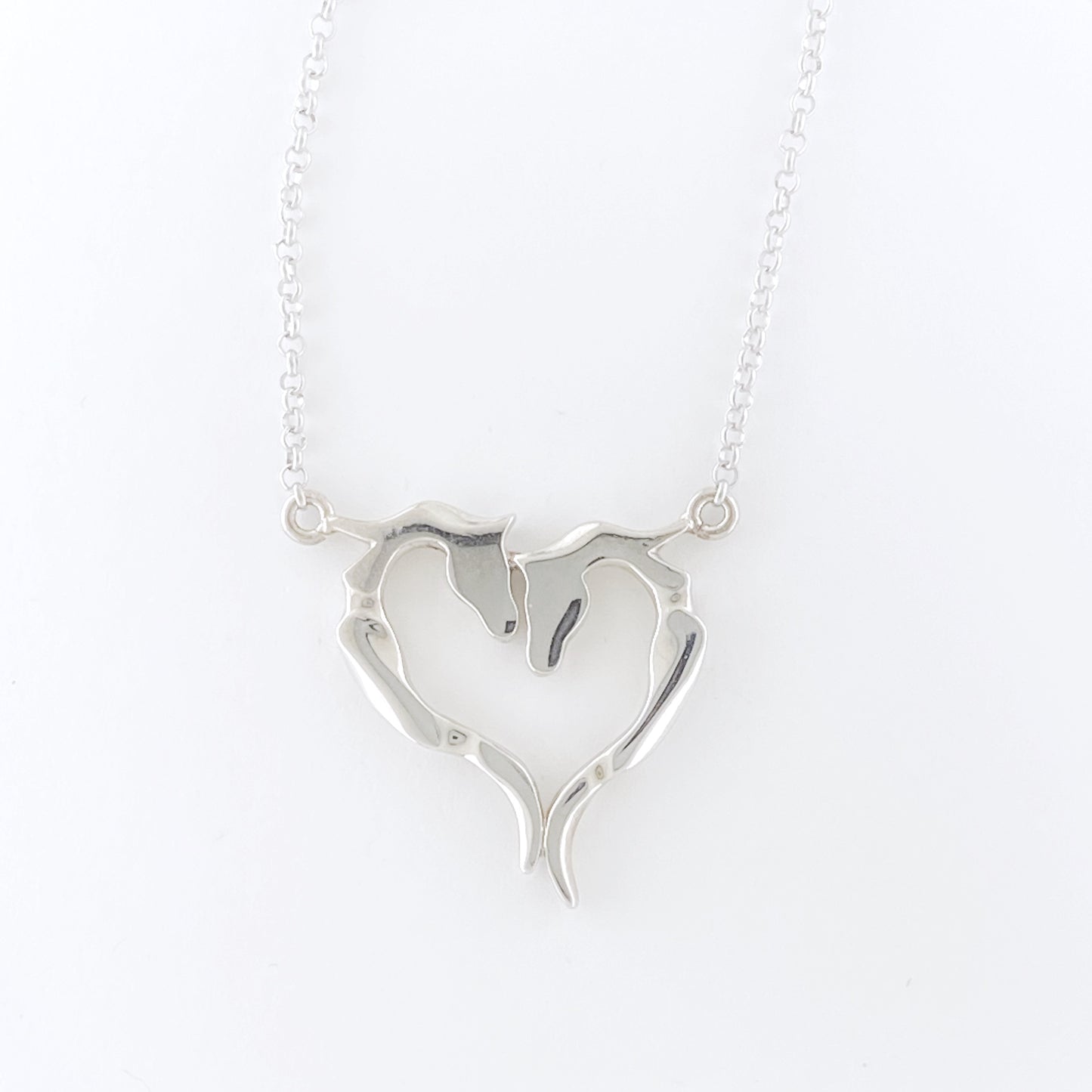 Ribbon Heart Necklace - Asymmetrical