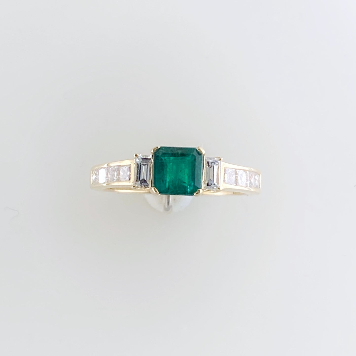 Art Deco Emerald and Diamond Ring