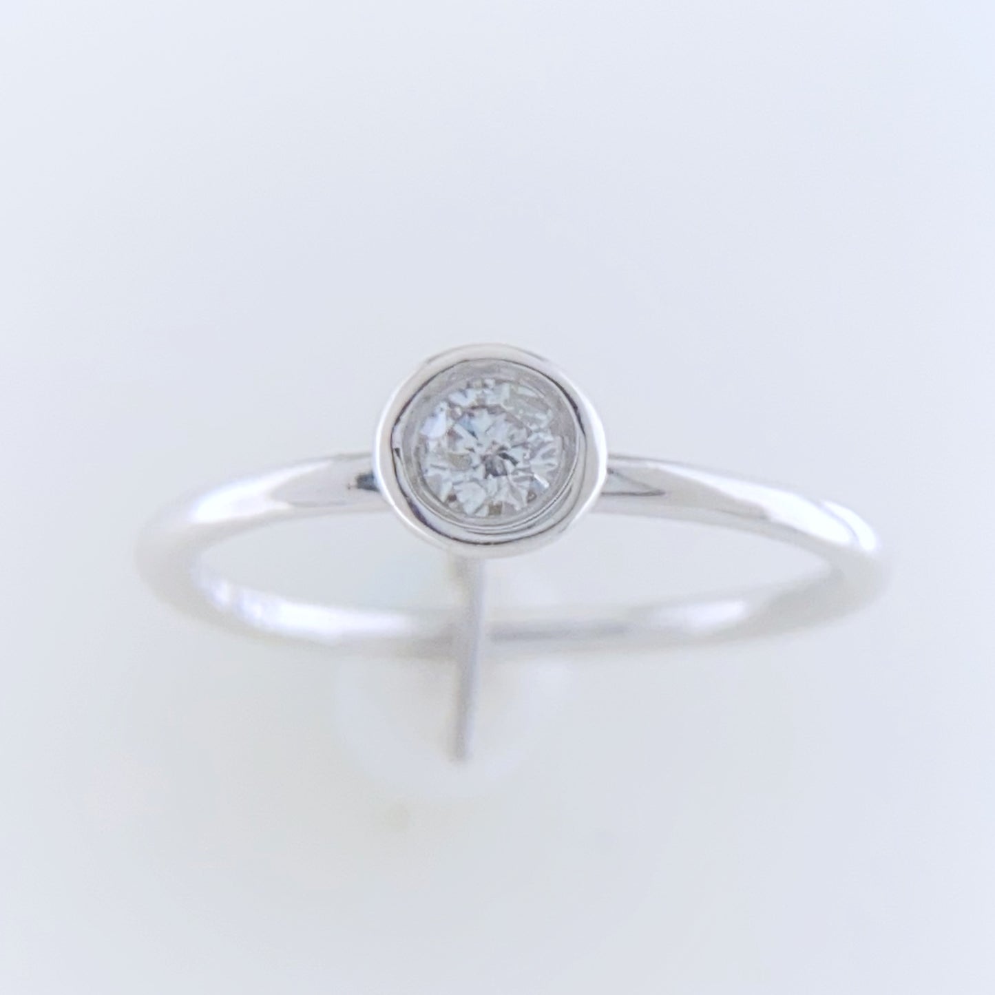White Gold Bezel Set Ring
