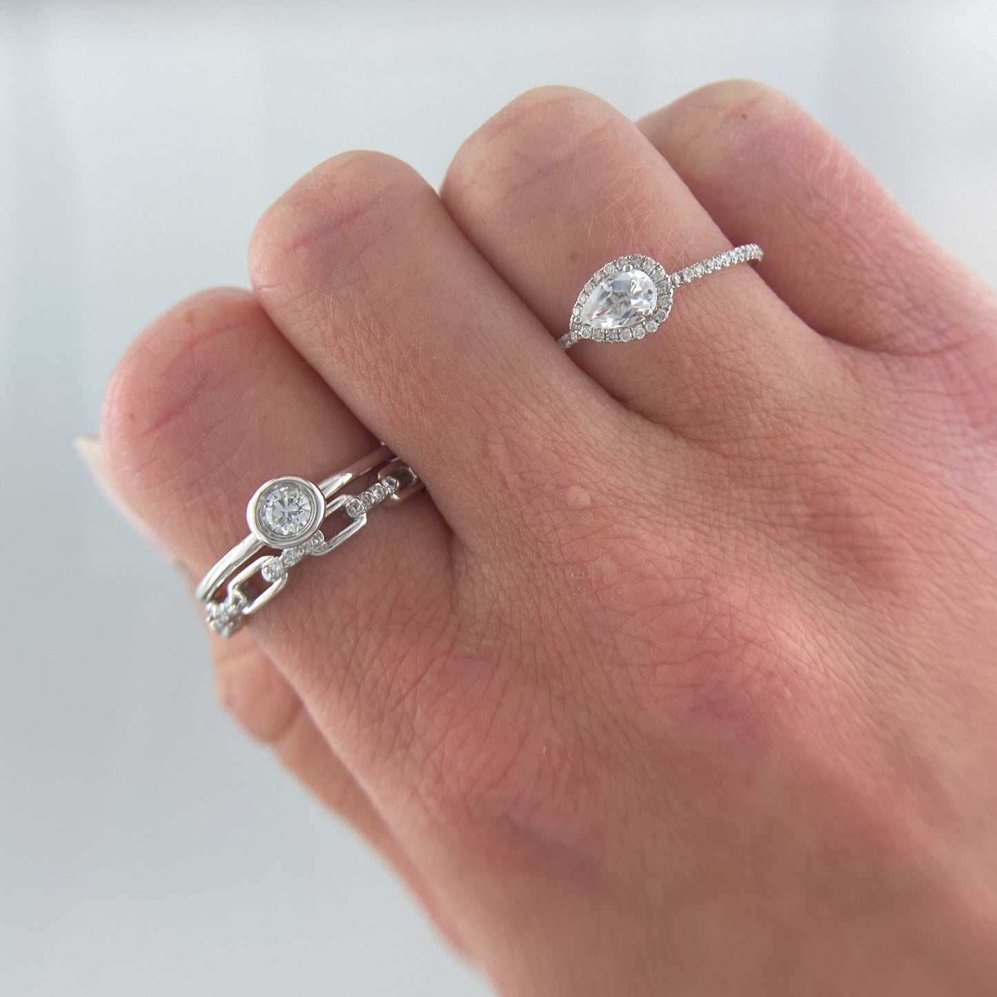 White Gold Bezel Set Ring