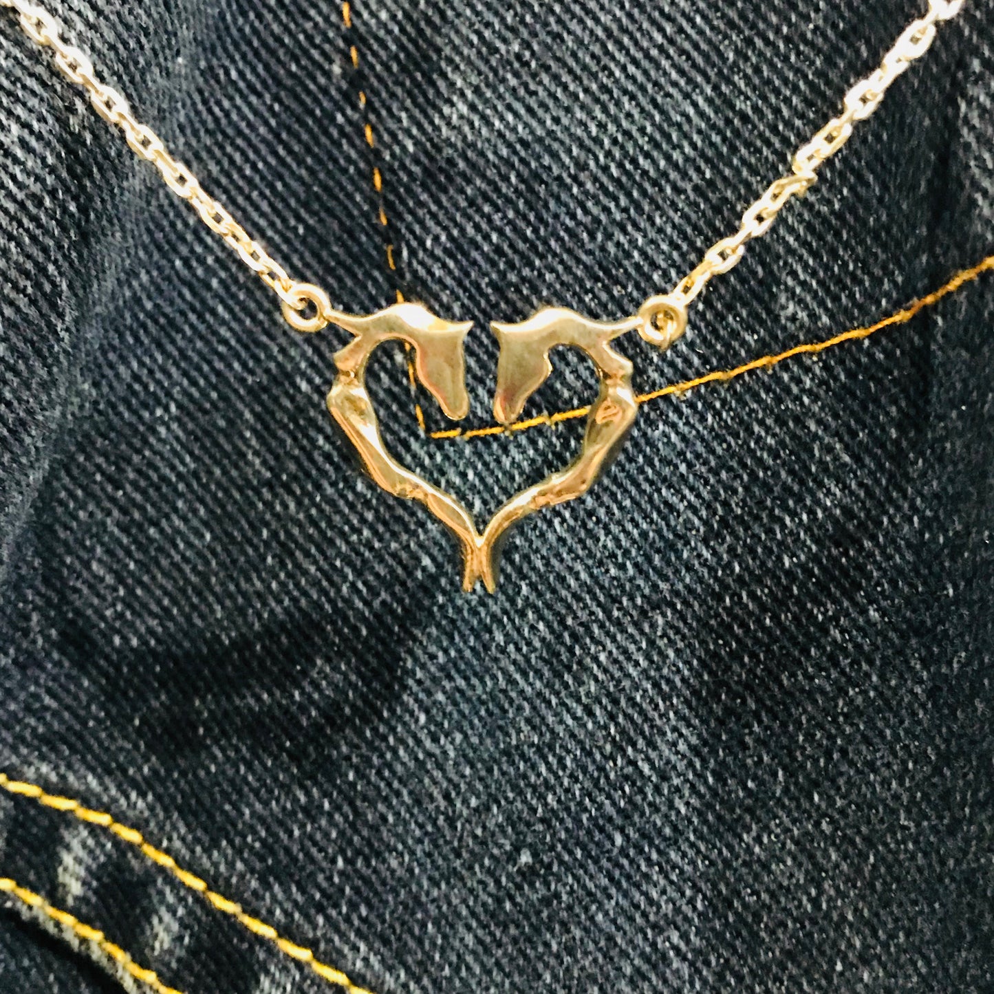 Ribbon Heart Necklace - Symmetrical