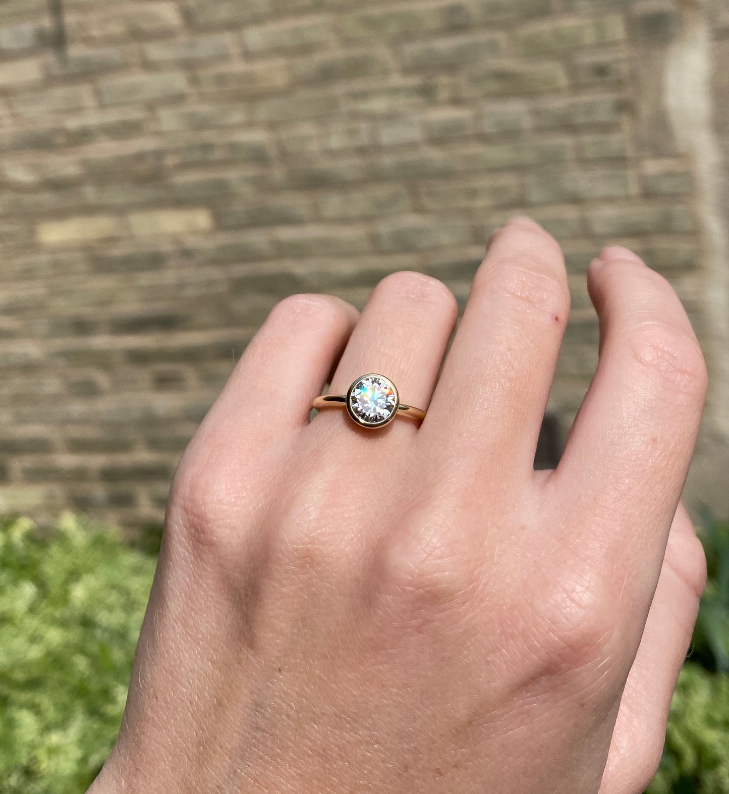 Amy Bezel Set Solitaire Engagement Ring