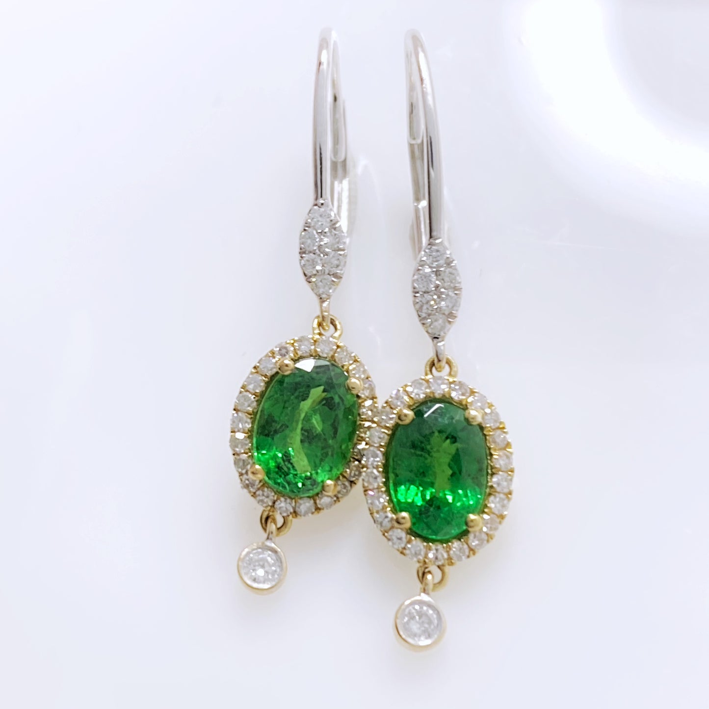 Chrome Tourmaline Dangles