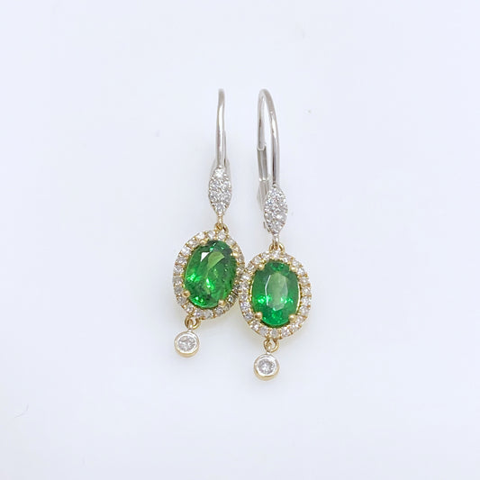 Chrome Tourmaline Dangles