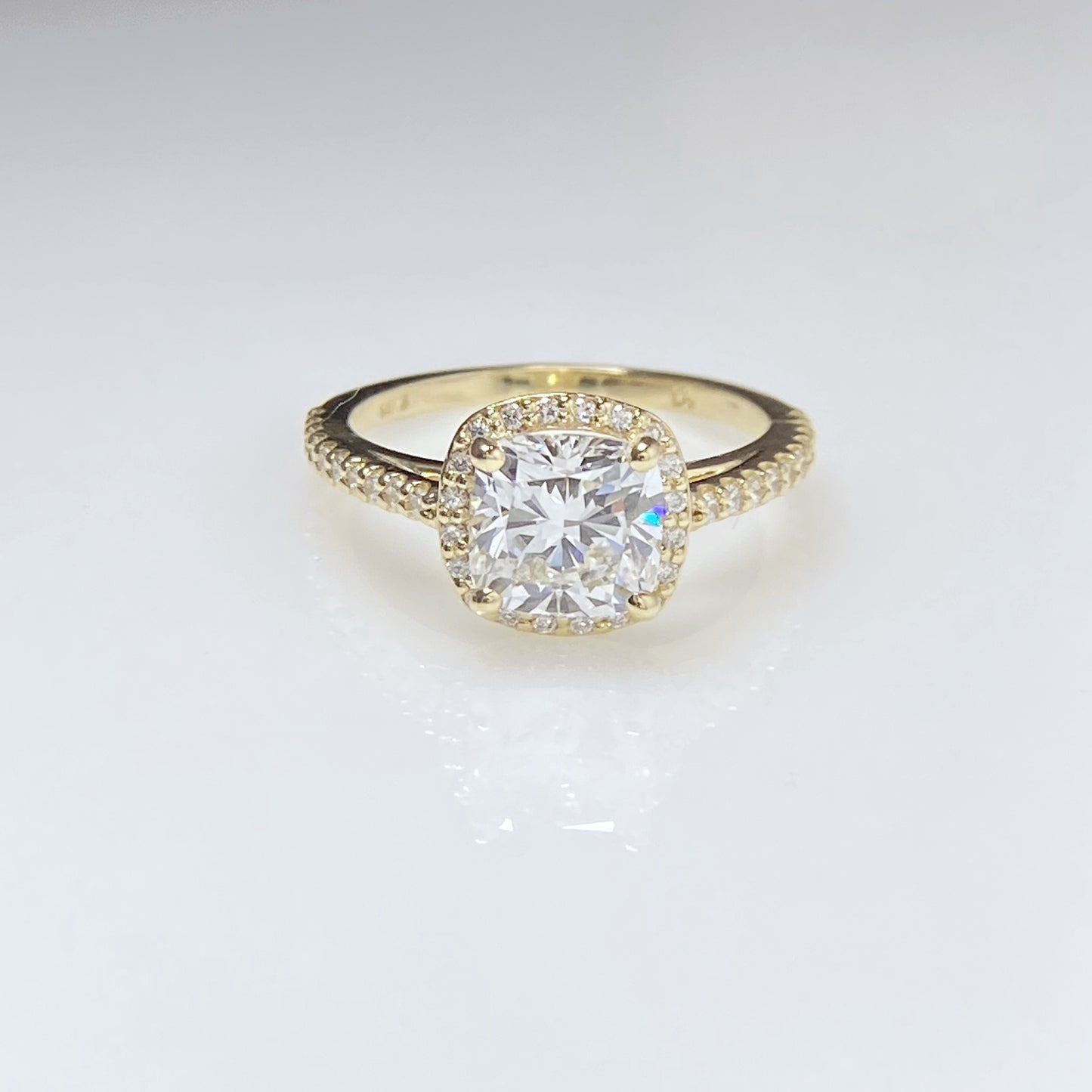 Katie Accented Engagement Ring with Halo