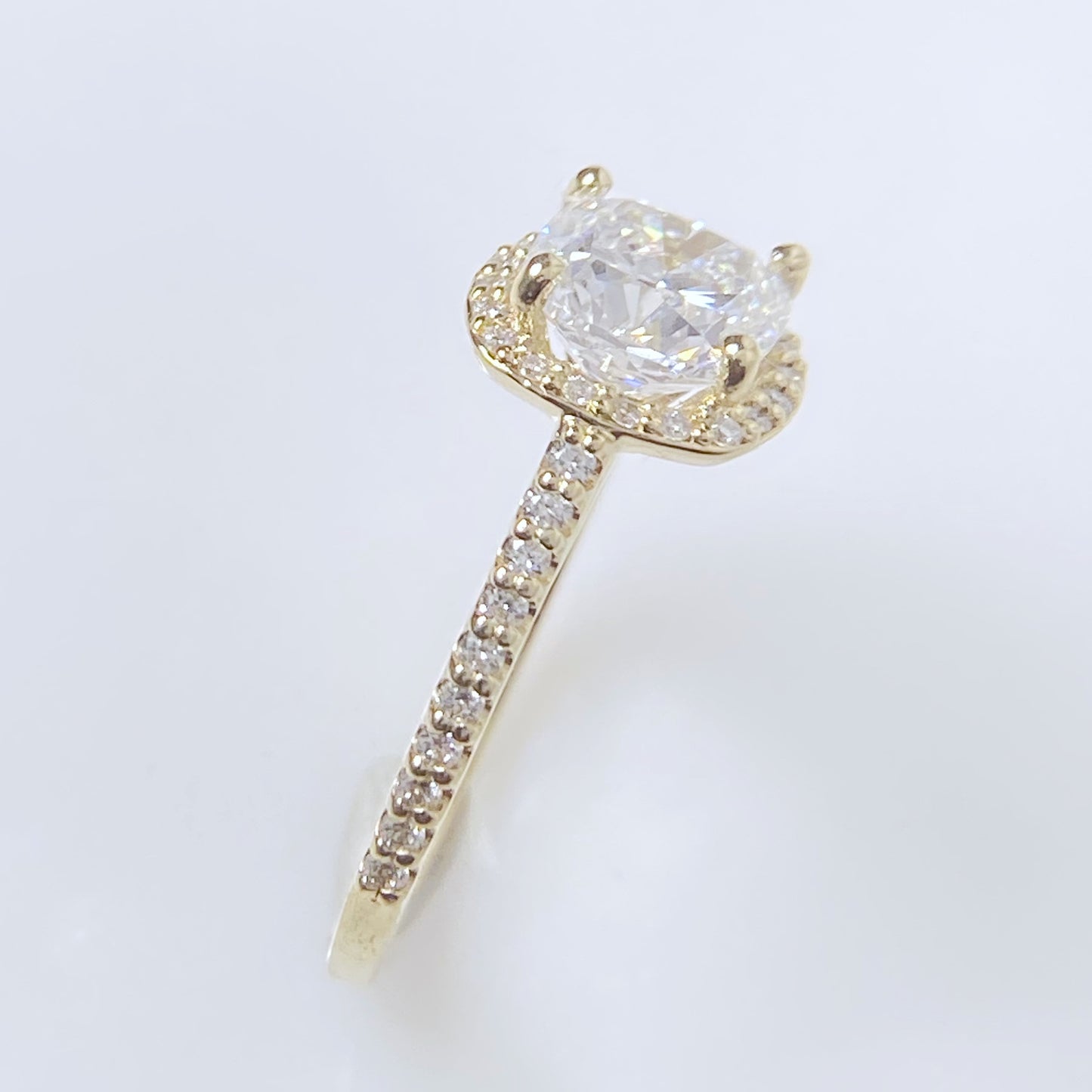 Katie Accented Engagement Ring with Halo