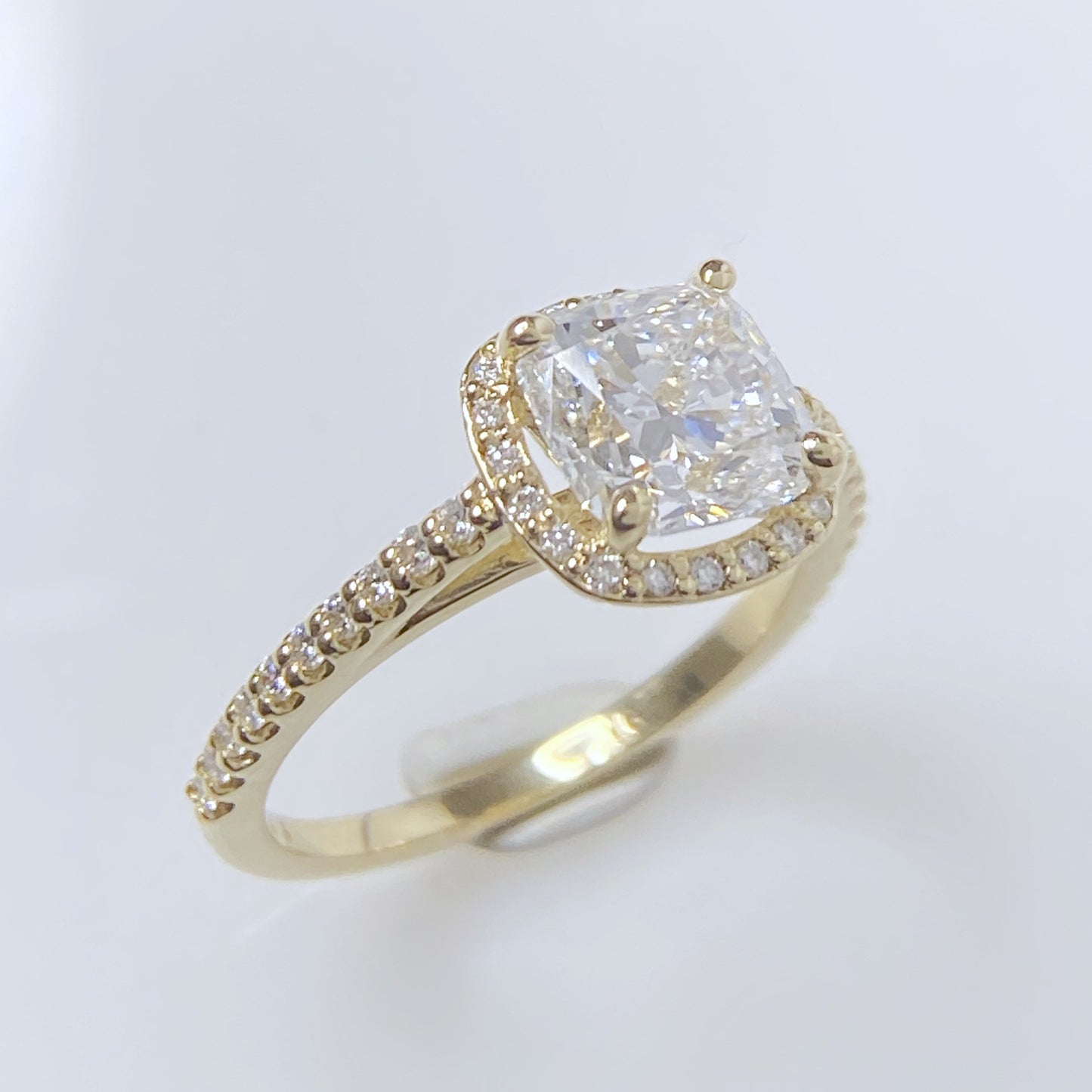 Katie Accented Engagement Ring with Halo