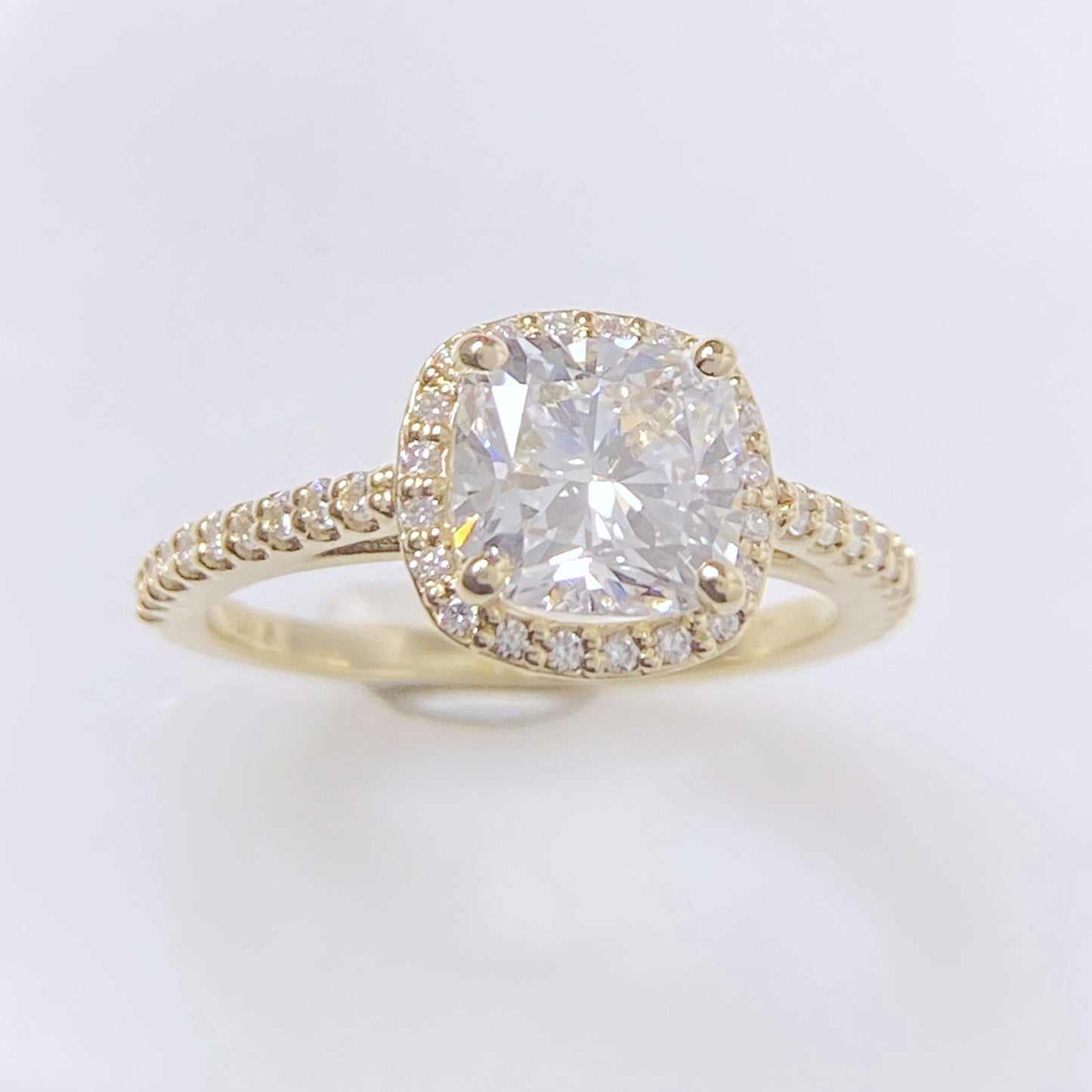 Katie Accented Engagement Ring with Halo