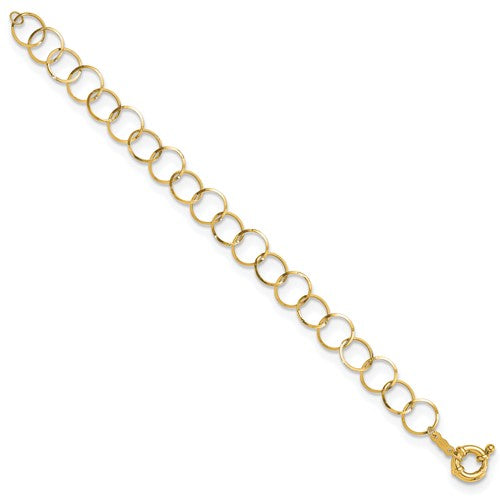 Gold Round Link Bracelet