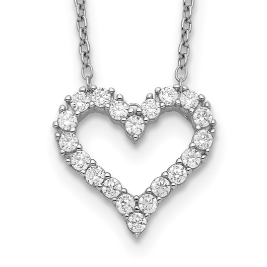 Silver Open Heart Necklace