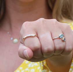 Gold Multi-Shape Scattered Ring