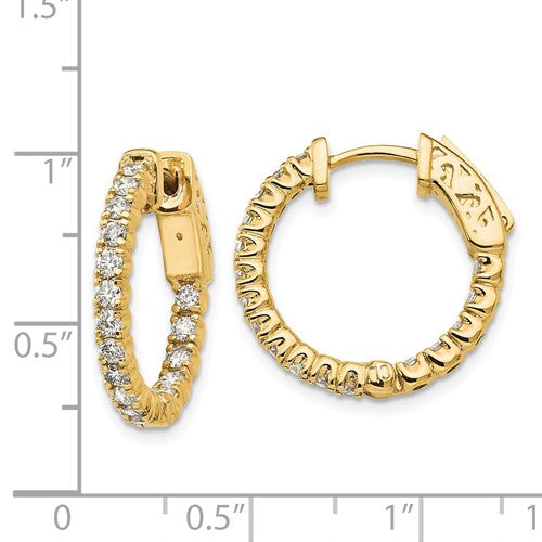 Diamond In and Out Huggie Hoops