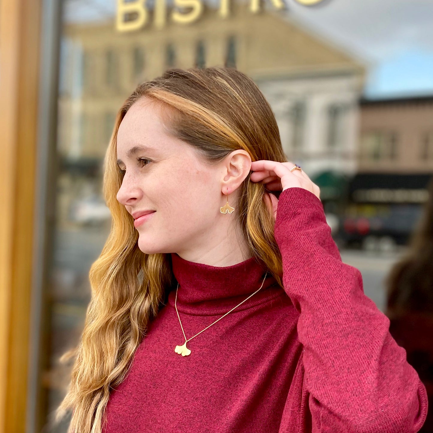 Ginkgo Leaf Earrings