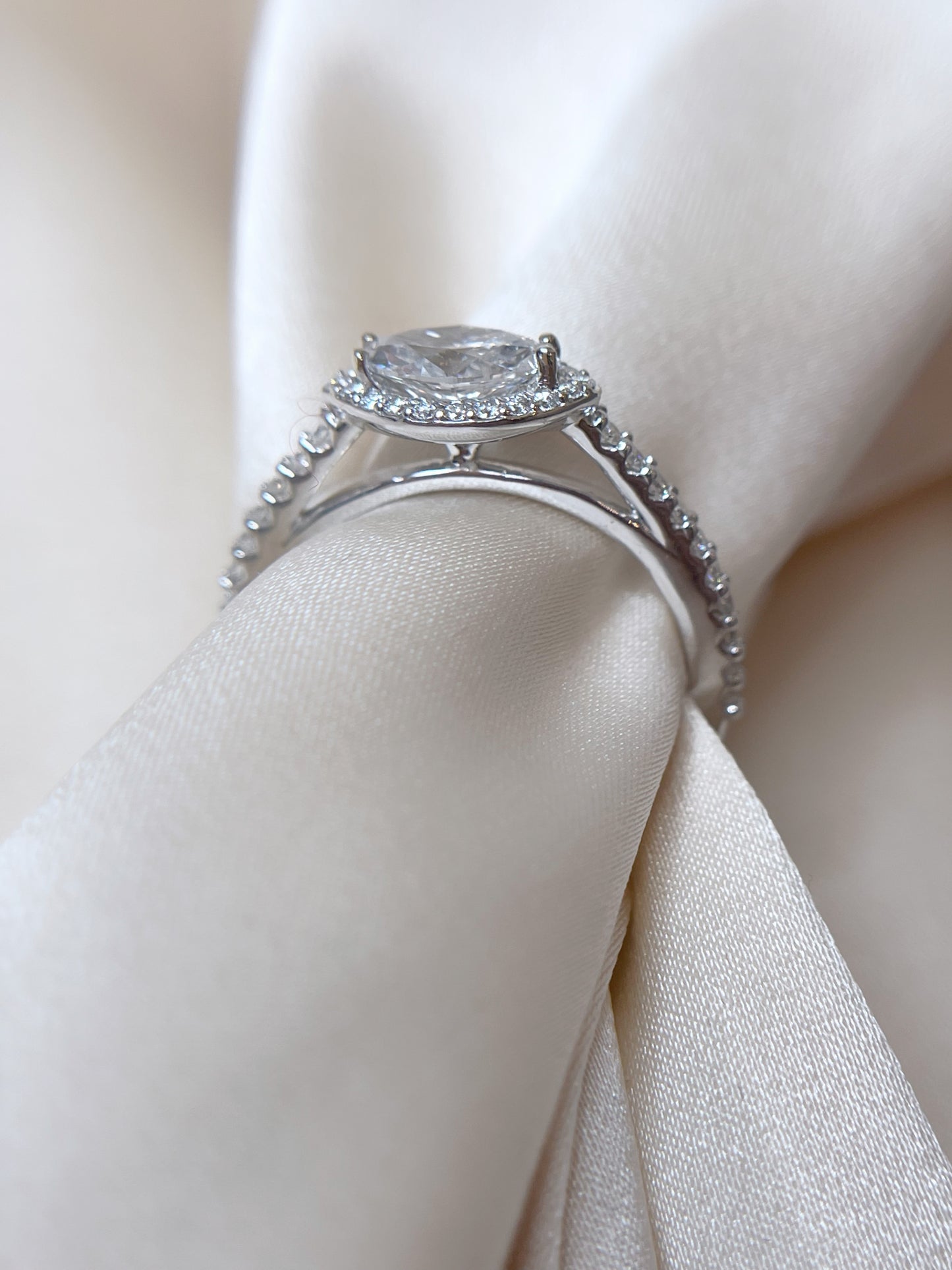 Natural Marquise Diamond Engagement Ring