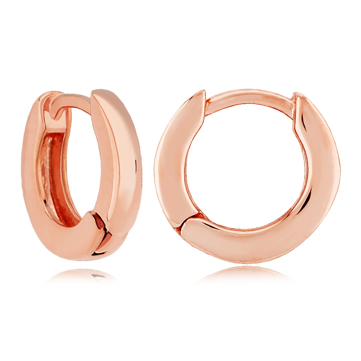 14k Rose Gold Mini Huggies