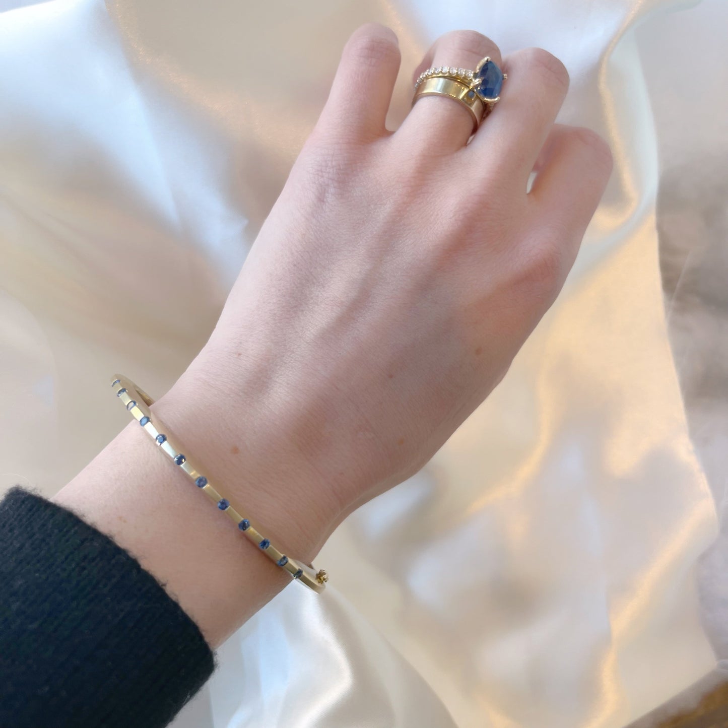 Breuning Sapphire Hinged Bracelet