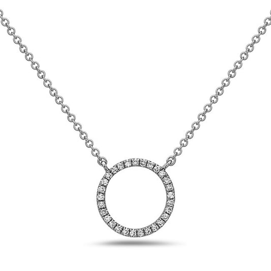 Dainty Diamond Circle Necklace
