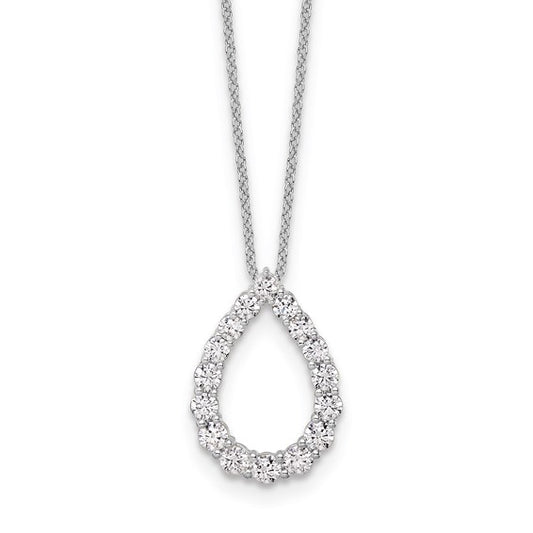 Open Pear Lab Diamond Necklace